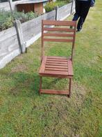 4 Houten klapstoelen, Tuin en Terras, Ophalen, Zo goed als nieuw, Hout, Inklapbaar
