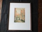 Origineel Aquarel Begijnhof Mechelen F. Gijs 1987, Ophalen of Verzenden