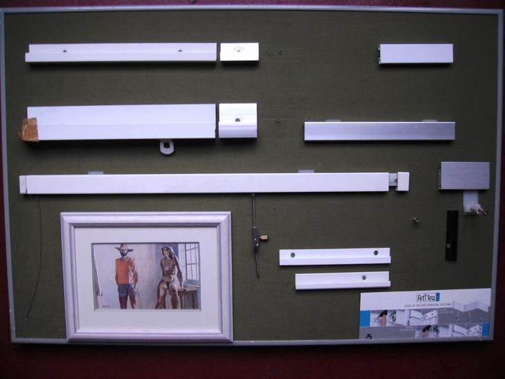 ophangrails - alu - voor kaders, Huis en Inrichting, Woonaccessoires | Lijsten, Nieuw, Metaal of Aluminium, Ophalen