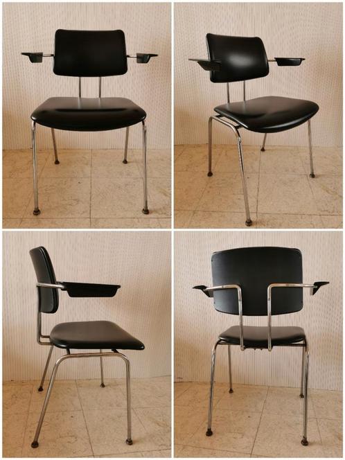Set vintage stoelen (2 stuks), Huis en Inrichting, Stoelen, Gebruikt, Metaal, Ophalen