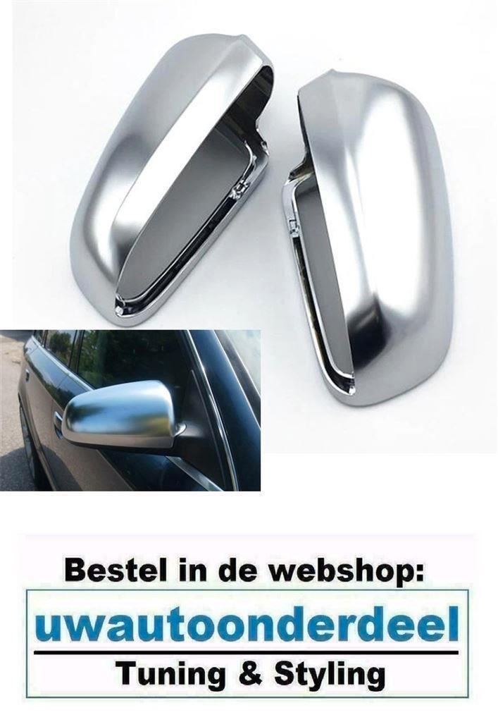 Spiegel Mat Rvs Buitenspiegel Voor Audi A3 8P A4 B6 B7 A6 C6, Auto diversen, Tuning en Styling, Verzenden
