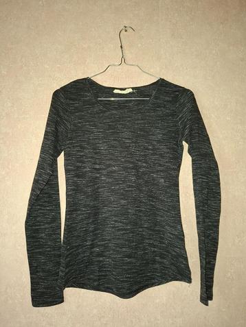 Zwart/Grijze Longsleeve met Ronde Hals van H&M Logg - Maat X beschikbaar voor biedingen