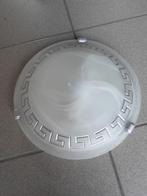 ronde plafondlamp met glas, Ophalen, Gebruikt, Glas