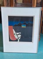 Ets van Thom de Jong (1940-1988), Watching the Olympics., Antiek en Kunst, Kunst | Etsen en Gravures, Ophalen