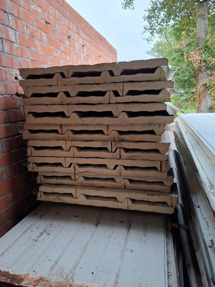 Dakplaten Sandwichpannelen 4cm PUR  3,1m en 3,8m, Doe-het-zelf en Bouw, Dakpannen en Dakbedekking, Gebruikt, Dakplaat of Dakpanplaat