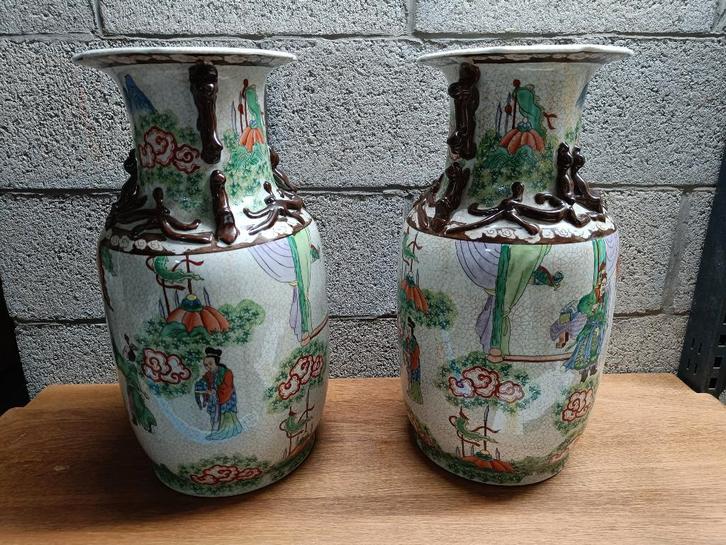 2 sets oude chinese vazen vanaf 40 euro, Antiquités & Art, Antiquités | Vases, Enlèvement