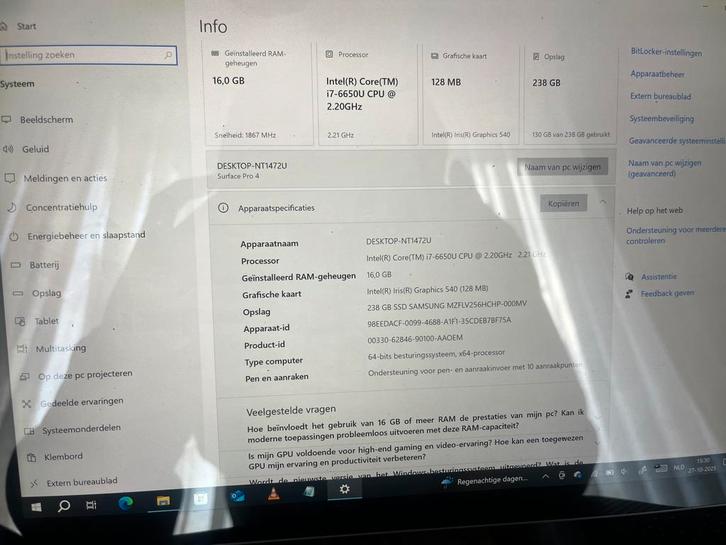 Tablet/laptop, Computers en Software, Windows Tablets, Zo goed als nieuw, Wi-Fi, 12 inch, Ophalen