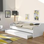 Uitschuifbed met 1 bedlade 90 x 200 cm Sweet – wit, Huis en Inrichting, Ophalen, 90 cm, Wit, Tweepersoons