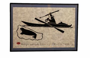Art inuit. Pièce originale de Napartuk Henry. 26 cm sur 18., Antiek en Kunst, Curiosa en Brocante, Ophalen