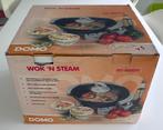 DOMO elektrische wok WOK 'N STEAM NEW, Ophalen of Verzenden, Nieuw, Aluminium, Wok