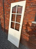 Massief houten binnendeur met glas, 200 à 215 cm, Enlèvement, Utilisé, 80 à 100 cm