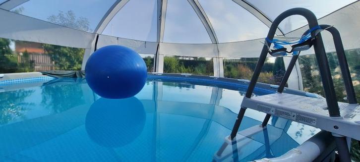 Zwembad met zoutwatersysteem, Tuin en Terras, Zwembad-toebehoren, Gebruikt, Overige typen, Ophalen