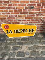 Emaille Bord : La Dépêche du Midi, Ophalen, Gebruikt, Reclamebord
