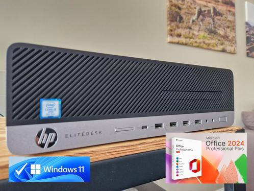 Win 11 HP EliteDesk i5 6x4.10Gz 8GB 256GB 4K Office 2024, Computers en Software, Desktop Pc's, Zo goed als nieuw, 4 Ghz of meer