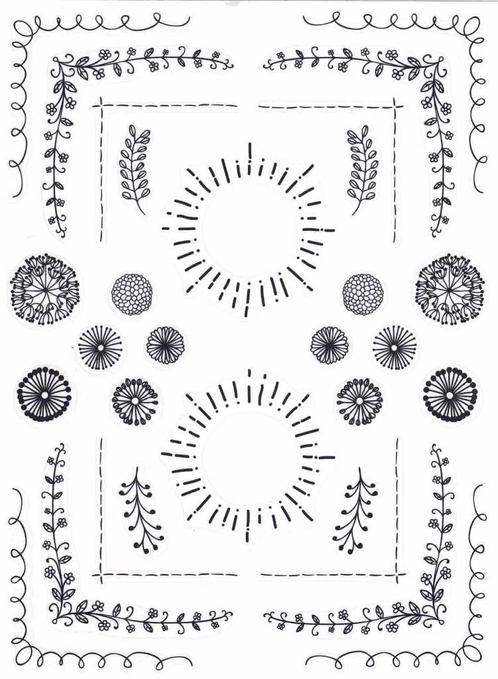 Stickers : versieringen, bloemen, takken, randversieringen.., Verzamelen, Stickers, Nieuw, Overige typen, Ophalen of Verzenden