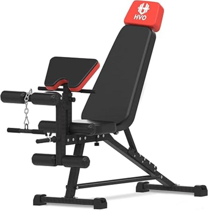 HVO | Banc de musculation ajustable | noir | Nouveau, Sports & Fitness, Équipement de fitness, Neuf, Banc d'exercice, Bras, Jambes