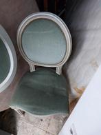 4 antieke stoelen in groene en grijze kleuren, Antiek en Kunst, Ophalen of Verzenden