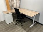 T- line Hoekbureau + standcontainer (wit), Ophalen