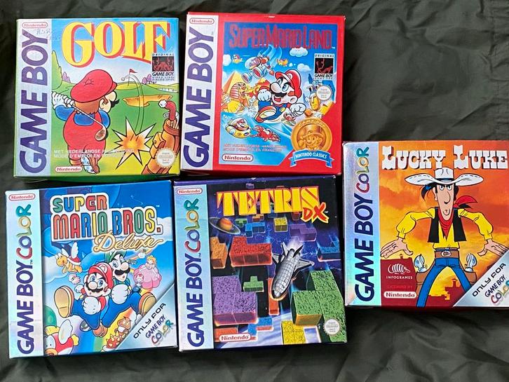 5 dozen zonder cartridges, Super Mario Bros etc., Games en Spelcomputers, Spelcomputers | Nintendo Game Boy, Zo goed als nieuw