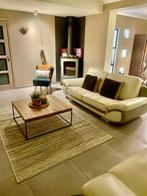 Lederen bank, Huis en Inrichting, Ophalen, 100 tot 125 cm, Leer, Zo goed als nieuw