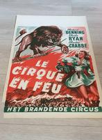 Filmaffiche Het brandende circus 1948, Collections, Posters & Affiches, Enlèvement ou Envoi