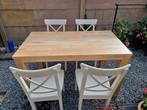 keukentafel +4 stoelen, Tuin en Terras, Tuinsets en Loungesets, Ophalen, Gebruikt