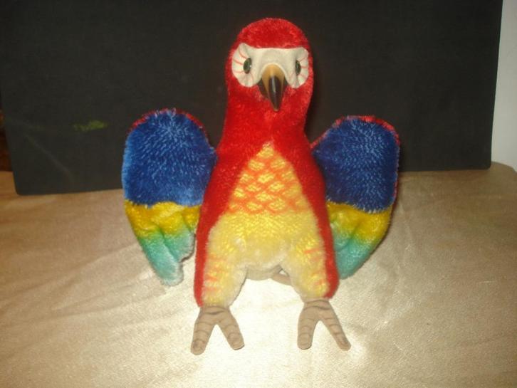 STEIFF Ancien Perroquet Lora 26 x 26cm An 1960 Très Bon Etat, Verzamelen, Beren en Cherished Teddies, Zo goed als nieuw, Overige typen