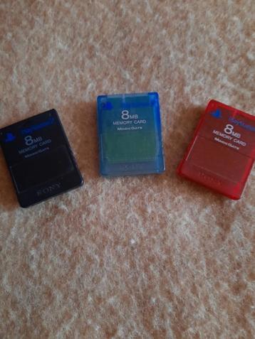 Memorycards PlayStation 2! (3 stuks!) beschikbaar voor biedingen