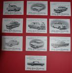 Ford auto's 10 luciferetiketten 1957, Comme neuf, Boîtes ou marques d'allumettes, Enlèvement ou Envoi