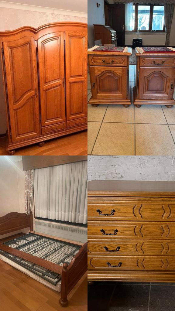 Prachtige Complete Slaapkamerset - Massief Eiken, Huis en Inrichting, Slaapkamer | Complete slaapkamers, Ophalen
