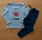 Pyjama gris / bleu marine LA REDOUTE - 10 ans - 7€, Nacht- of Onderkleding, La redoute, Ophalen of Verzenden, Zo goed als nieuw