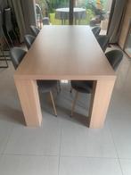 Eetkamertafel en 6 mooie stoelen, Ophalen, Zo goed als nieuw, Rechthoekig, Modern