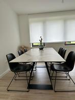 Keramiek eettafel met stoelen, Ophalen, Zo goed als nieuw
