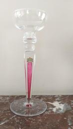 Rode kristallen kandelaar Val Saint Lambert, Antiek en Kunst, Antiek | Glaswerk en Kristal, Ophalen