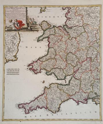 Geografische Kaart West-Engeland - Frederick De Witt beschikbaar voor biedingen