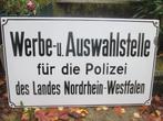 Emaille bord Duitse Politie POLIZEI aanmeldbureau TOP stuk, Verzamelen, Militaria | Algemeen, Ophalen of Verzenden