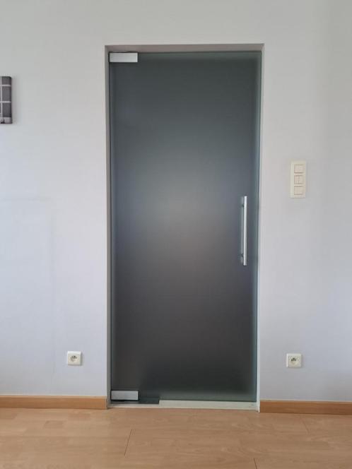 Glazen pivoterende deur, Doe-het-zelf en Bouw, Deuren en Vliegenramen, Zo goed als nieuw, Binnendeur, Minder dan 200 cm, 80 tot 100 cm