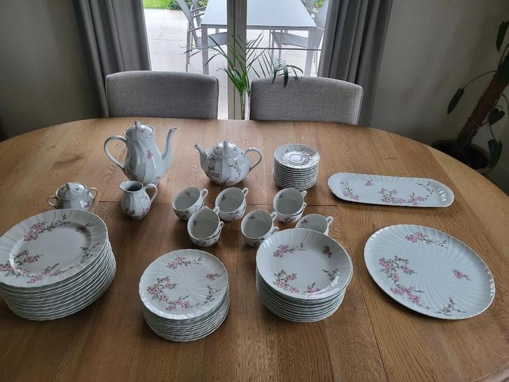 LIMOGES BERNARDAUD - AMANDINE 66 stuks VOLLEDIG, Antiek en Kunst, Antiek | Servies compleet, Ophalen of Verzenden
