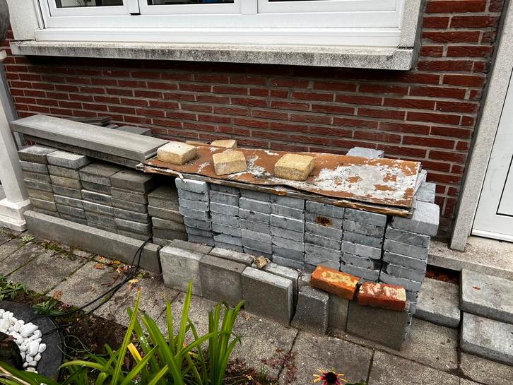 Klinkers in natuursteen/beton, Doe-het-zelf en Bouw, Metselstenen, Zo goed als nieuw, Ophalen