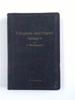 Telephon- und Signal-Anlagen 1922 : C. Beckmann, Antiquités & Art, Antiquités | Livres & Manuscrits, C. Beckmann, Enlèvement ou Envoi