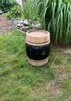 Kleine oude bierton eik met deur voor opbergvak flessen, Ophalen, Gebruikt, 50 tot 75 cm, Minder dan 5 flessen