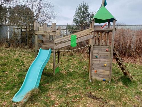 Speeltuin set wickey, Kinderen en Baby's, Speelgoed | Buiten | Speeltoestellen, Zo goed als nieuw, Glijbaan, Klimwand, Loopbrug