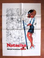 Spirou 2195 : Poster double Natacha + Auto TBE (1980), Walthery, Eén stripboek, Ophalen of Verzenden, Zo goed als nieuw