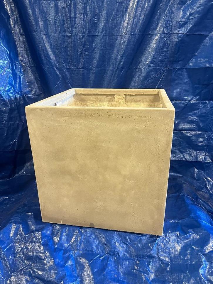 Clayfibre plantenbak 60x60x60, Tuin en Terras, Bloembakken en Plantenbakken, Nieuw, Steen, Binnen, Balkon, Tuin, 30 tot 60 cm