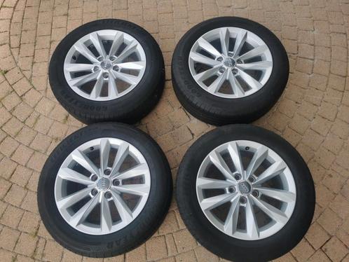originele Vw-audi ,aluminium velgen met zomerbanden: 16 inch, Auto-onderdelen, Banden en Velgen, Velg(en), Zomerbanden, Ophalen