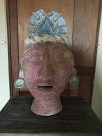 Terracotta beeld hoofd Maya, Antiek en Kunst, Kunst | Beelden en Houtsnijwerken, Ophalen