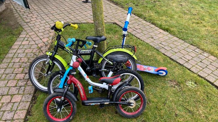 Starterspakket kinderfietsen en steps, Fietsen en Brommers, Fietsen | Kinderfietsjes, Gebruikt, Ophalen