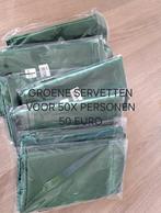 45x Groene satijnen servetten NIEUW nooit gebruikt, Ophalen of Verzenden, Zo goed als nieuw