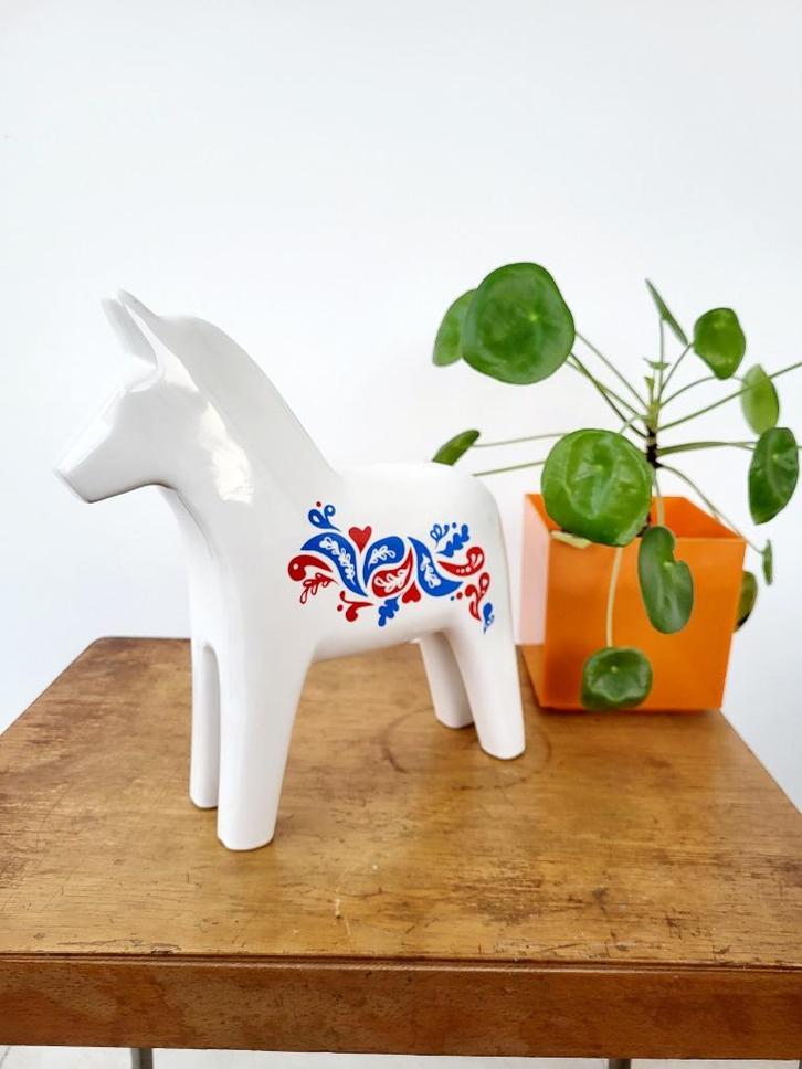 Vintage Ikea keramisch Dala paard, Antiek en Kunst, Curiosa en Brocante, Ophalen of Verzenden