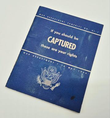 US WWII If You Should Be Captured Pamphlet | 1944 beschikbaar voor biedingen